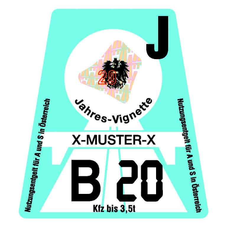 Oostenrijk vignet 2020