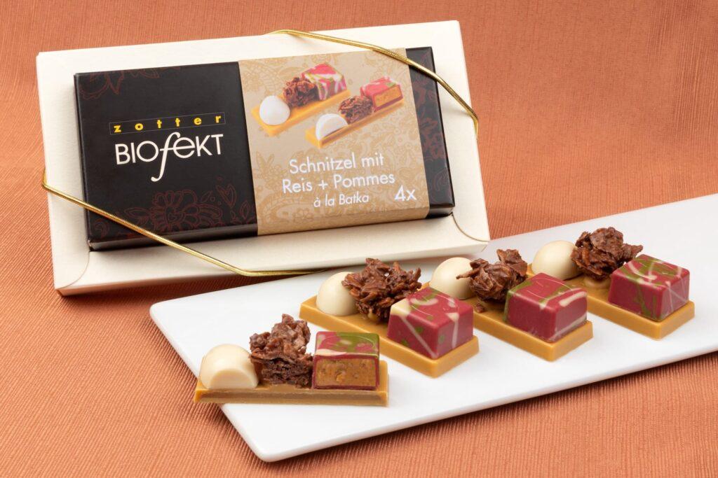 Schnitzel met chocola? Bij Zotter kan het allemaal! Zotter Schnitzel chocolade