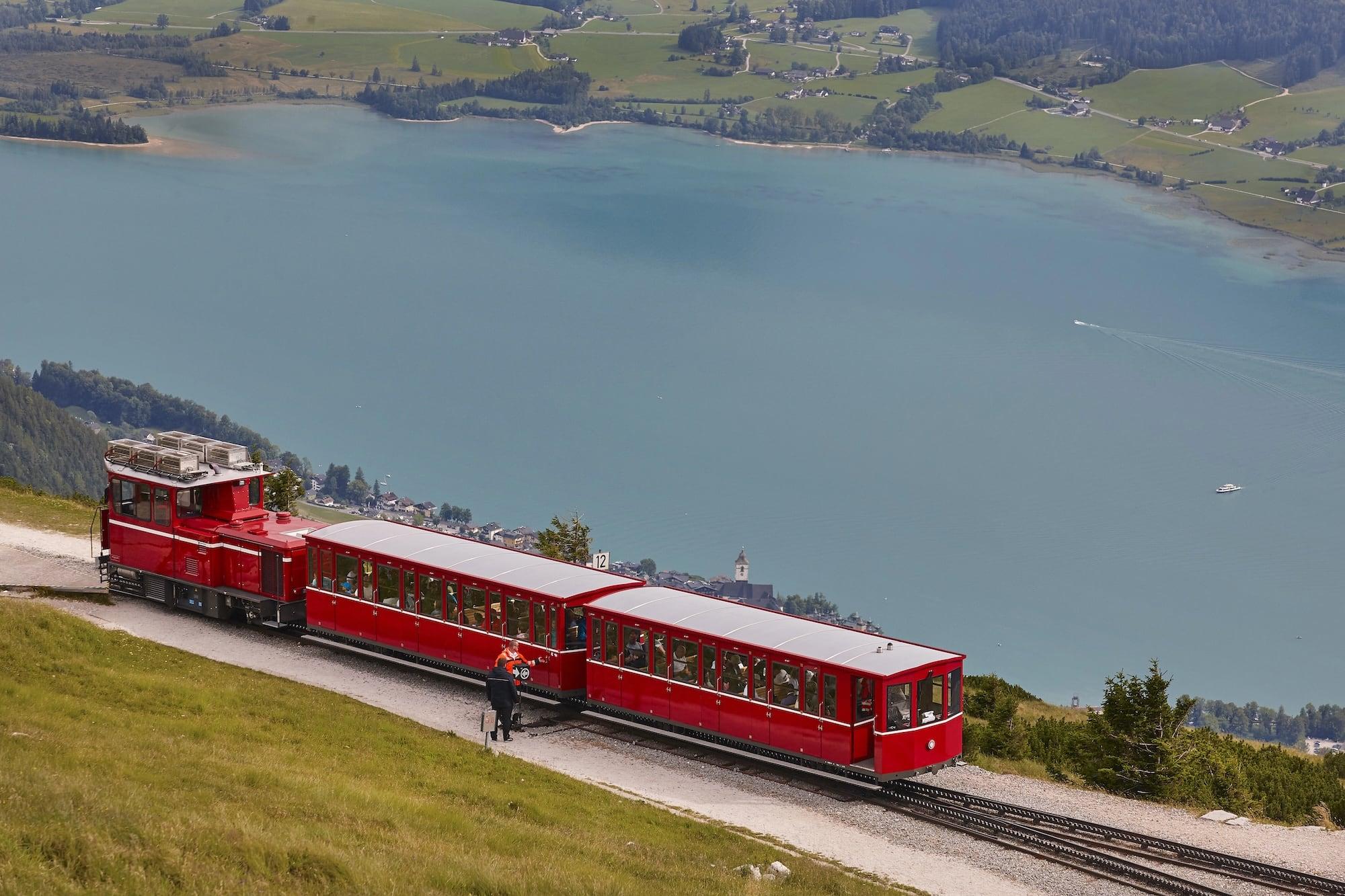 Schafbergbahn trein Schafbergbahn trein
