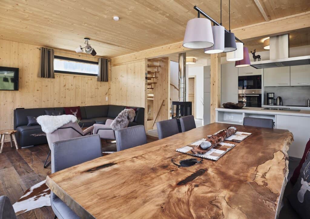 Alps resorts Bergeralm Chalets - woonkamer