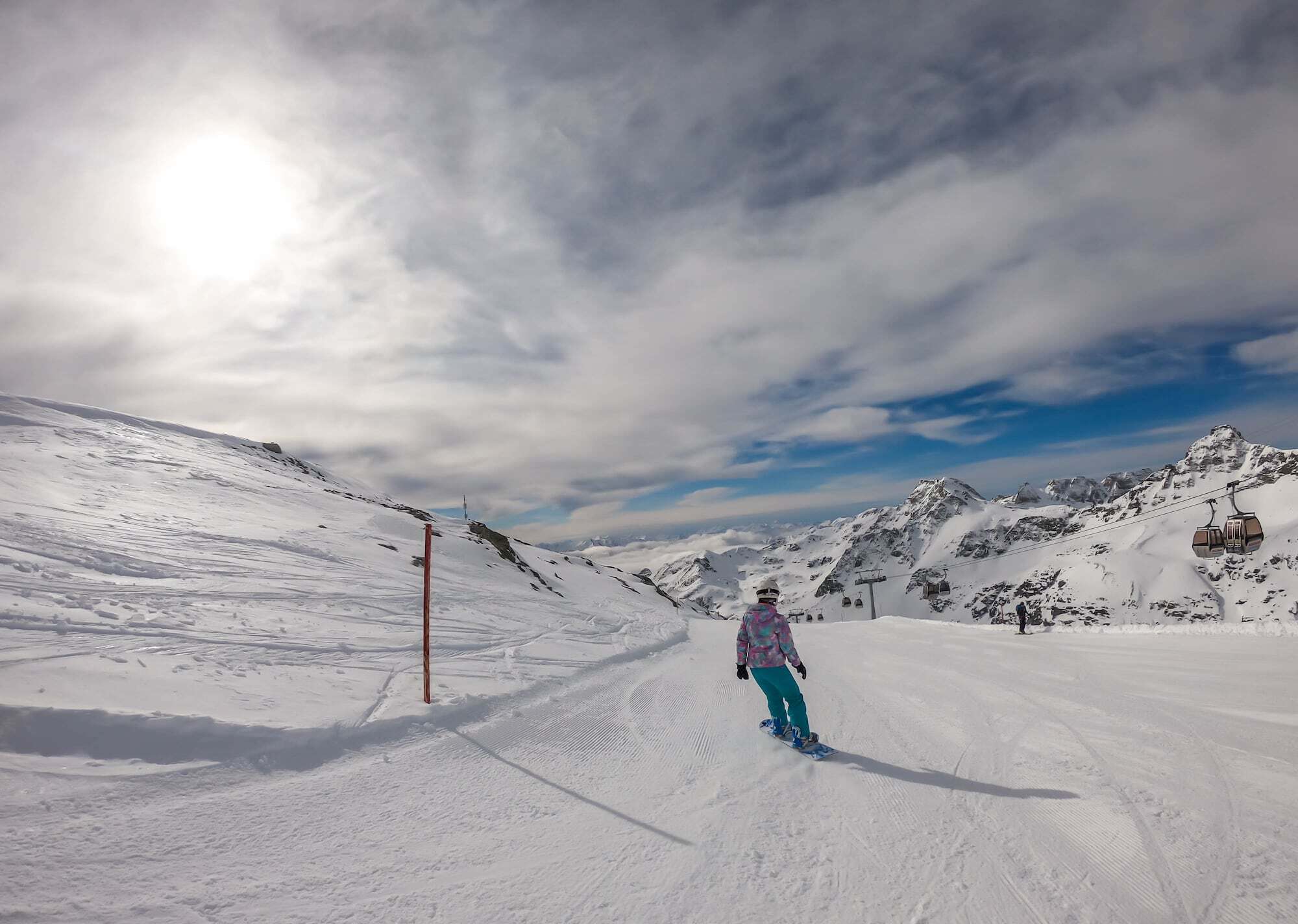 Wintersport op de Mölltaler Gletscher