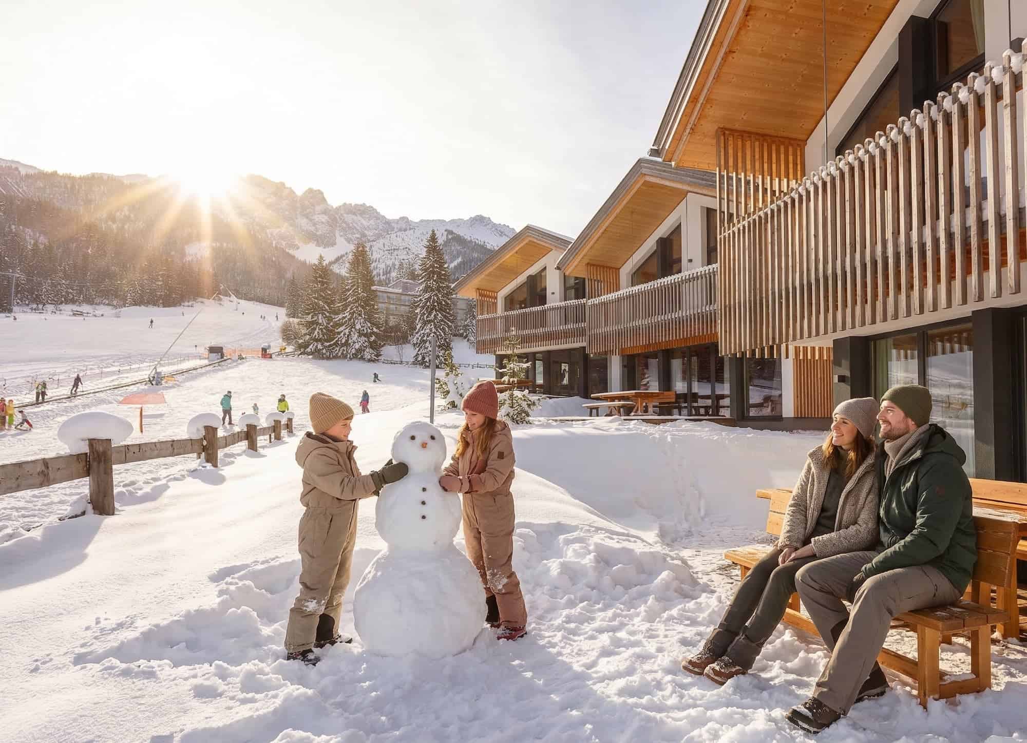 Kindvriendelijk ski-pistes om de hoek