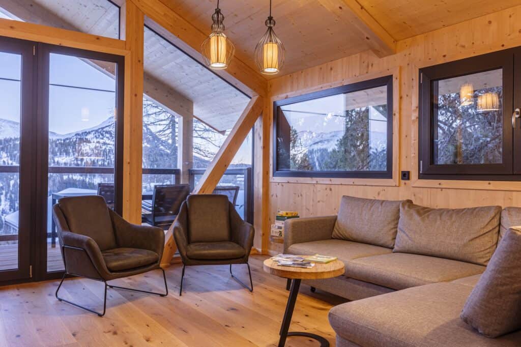 Naturchalets Turracher Höhe van ALPS RESORTS Naturchalets - Turracher Höhe - zithoek